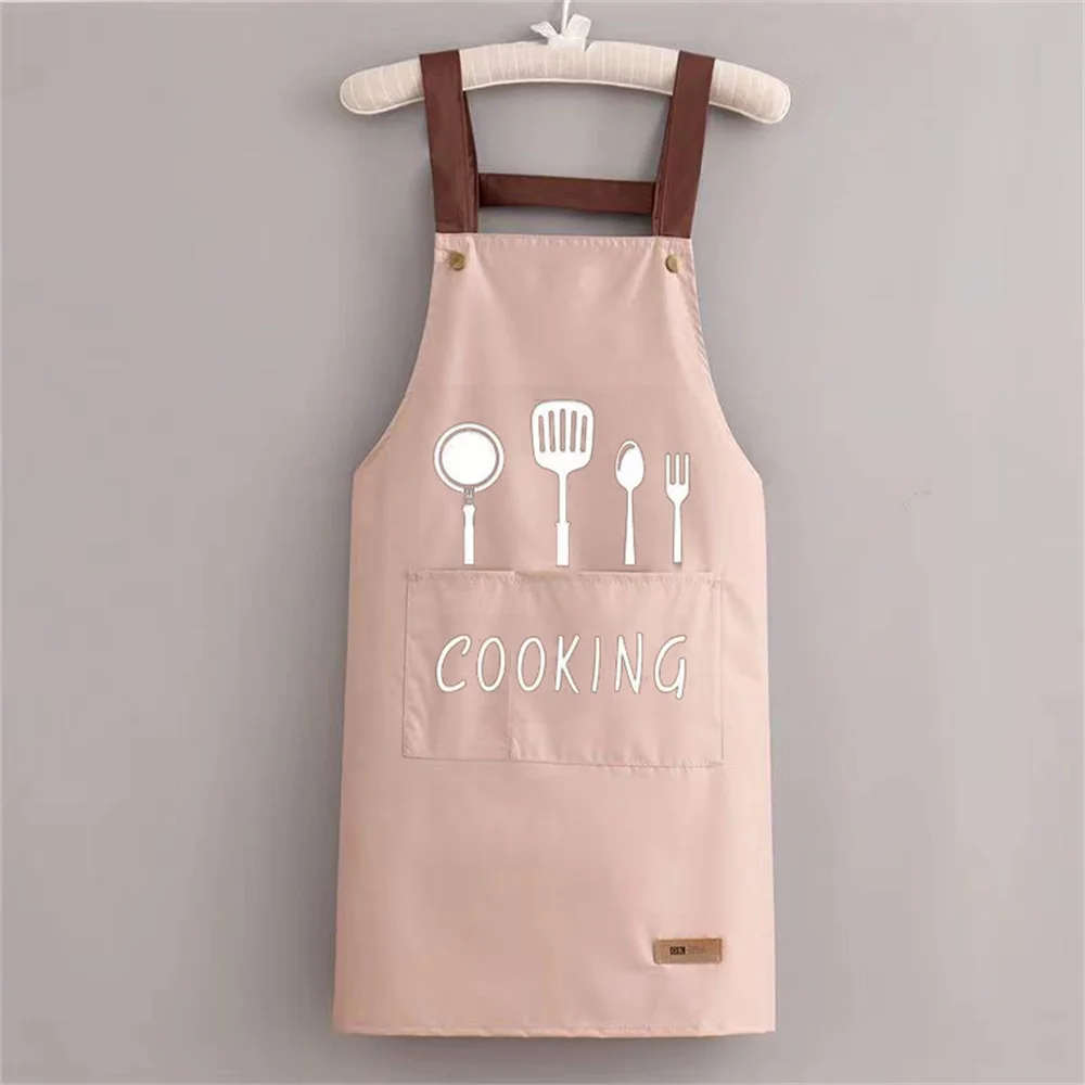 2023 New Fashion Kitchen Aprons for Women Men Chef Work Apron for Grill Restaurant Bar Shop Cafes Beauty Nails Studios Uniform