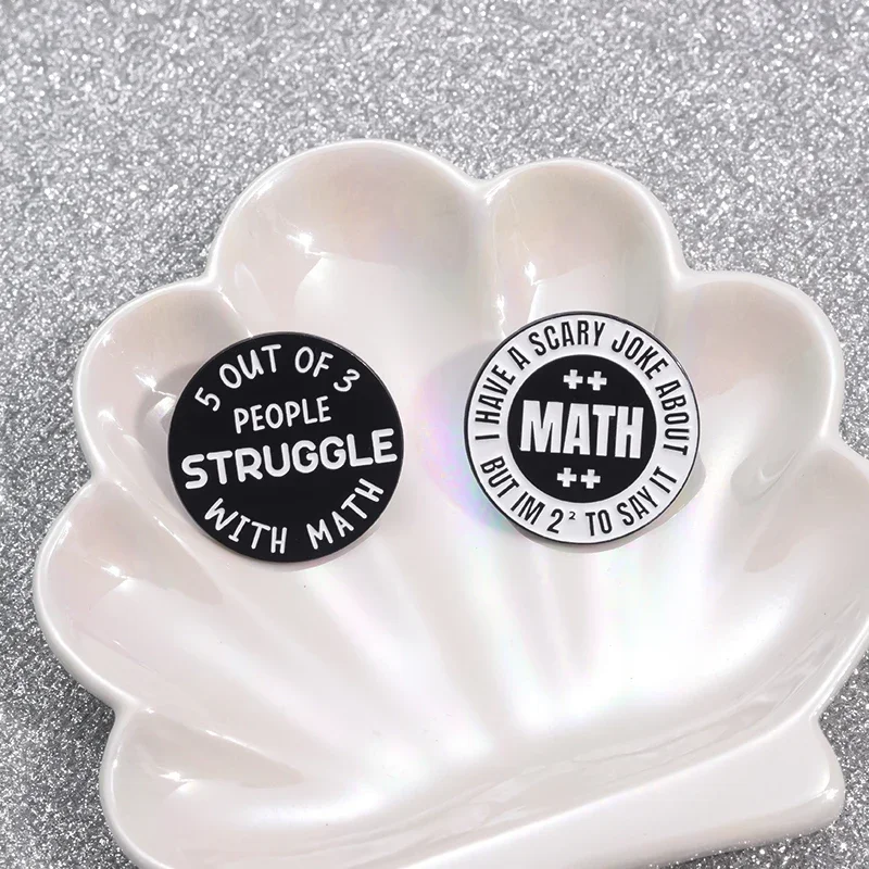 Mathematical Equations I Love Math Brooch Enamel Pins Custom Struggle With Math Brooches Lapel Badges Jewelry Gift for Friends