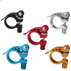 Abrazadera de tija de sillín de aleación de aluminio, accesorios de bicicleta de montaña, liberación rápida, pieza de bicicleta de fácil instalación, 25,4/28,6/31,8/34,9mm