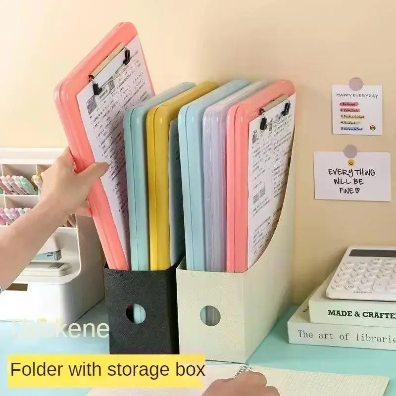 A4 Plastic File Folder Multifunctional Writing Board Large Capacity Document Storage Box Office Clipboard For Home Office Use