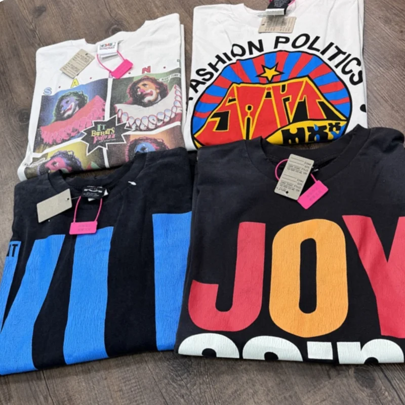 

Весенне-осенняя новая хлопковая футболка SAINT, винтажная свободная футболка с длинными рукавами, мужские и женские спортивные топы