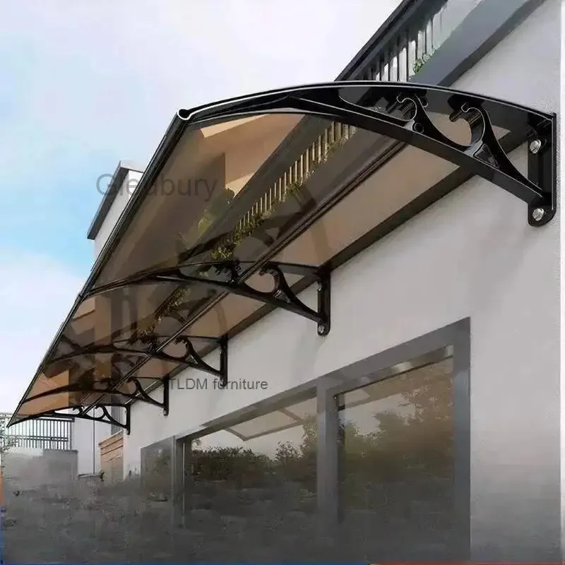Design Household Awnings Transparent Awning New for Alloy Eaves Silent Multifunctional Modern Aluminum Outdoor Terrace Awning
