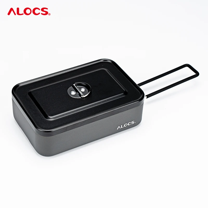 

Outdoor Camping Lunch Box ALCOS Aluminium Alloy Lightweight Portable Leakproof Tactical Dinnerware Hiking Multi-Purpose Cookware