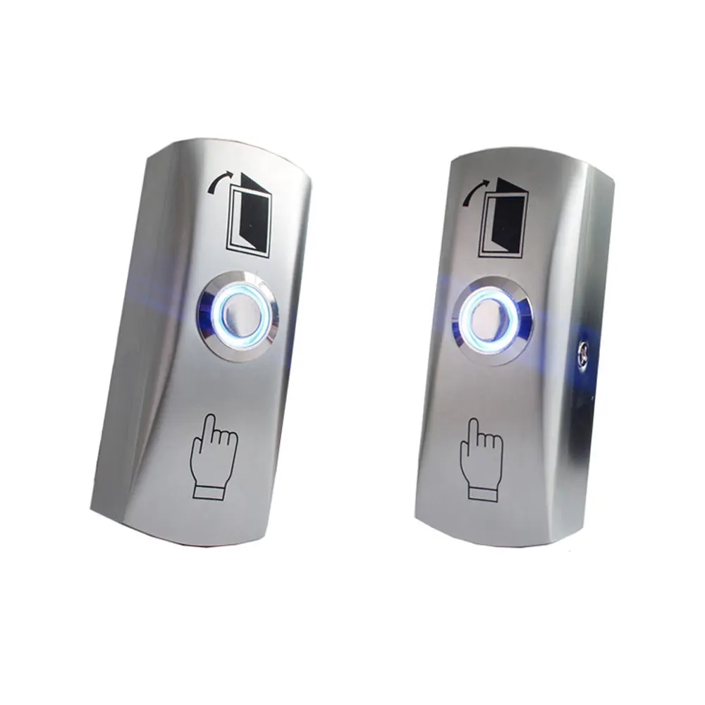 Metal Exit Button With LED Light  Zinc Alloy Material With Bottom Box Used For Access Control  Door Push Button