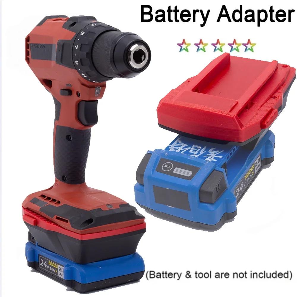 Battery Adapter Convert For Kobalt 24V Lithium Battery to for Hilti B22 22V Power Drill Tool  (Not include tools and battery)