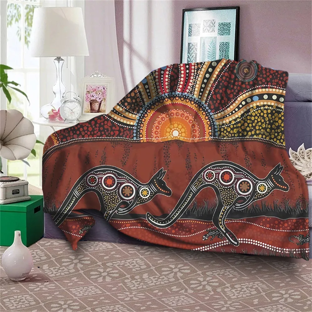 HX Fashion Flannel Blankets Australia Geckos Art 3D Printed Throw Blanket for Sofa Nap Quilts Thin Blanket 220x150cm