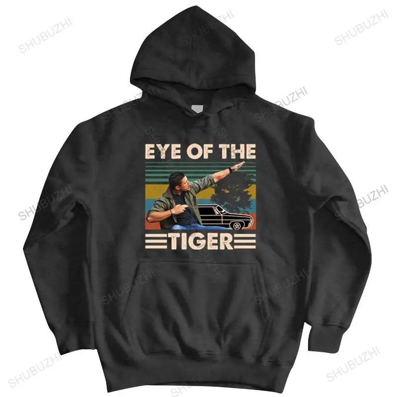 

fashion brand winter hoodies Dean Winchester Supernatural Eye Of The Tiger Vintage Retro male hooded zipper warm jacket