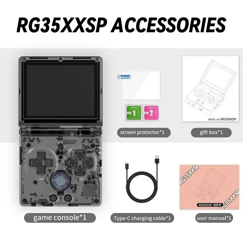 RG35XXSP Retro Game Console  Linux System 64G 3.5inch IPS Screen durability Handheld Video Game Console Supports TV Connection