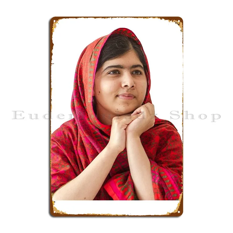 Malala Yousafzai Metal Sign Party Vintage Kitchen Character Designing Tin Sign Poster