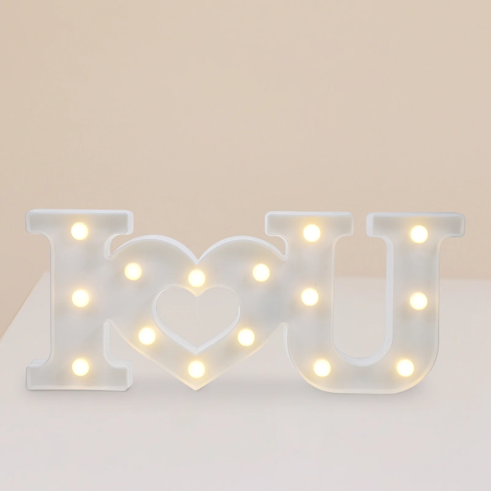 أضواء تصميم الحروف الرومانسية، مصابيح LED رائعة لعيد الحب، أضواء زخرفية إبداعية لتخطيط غرفة المنزل