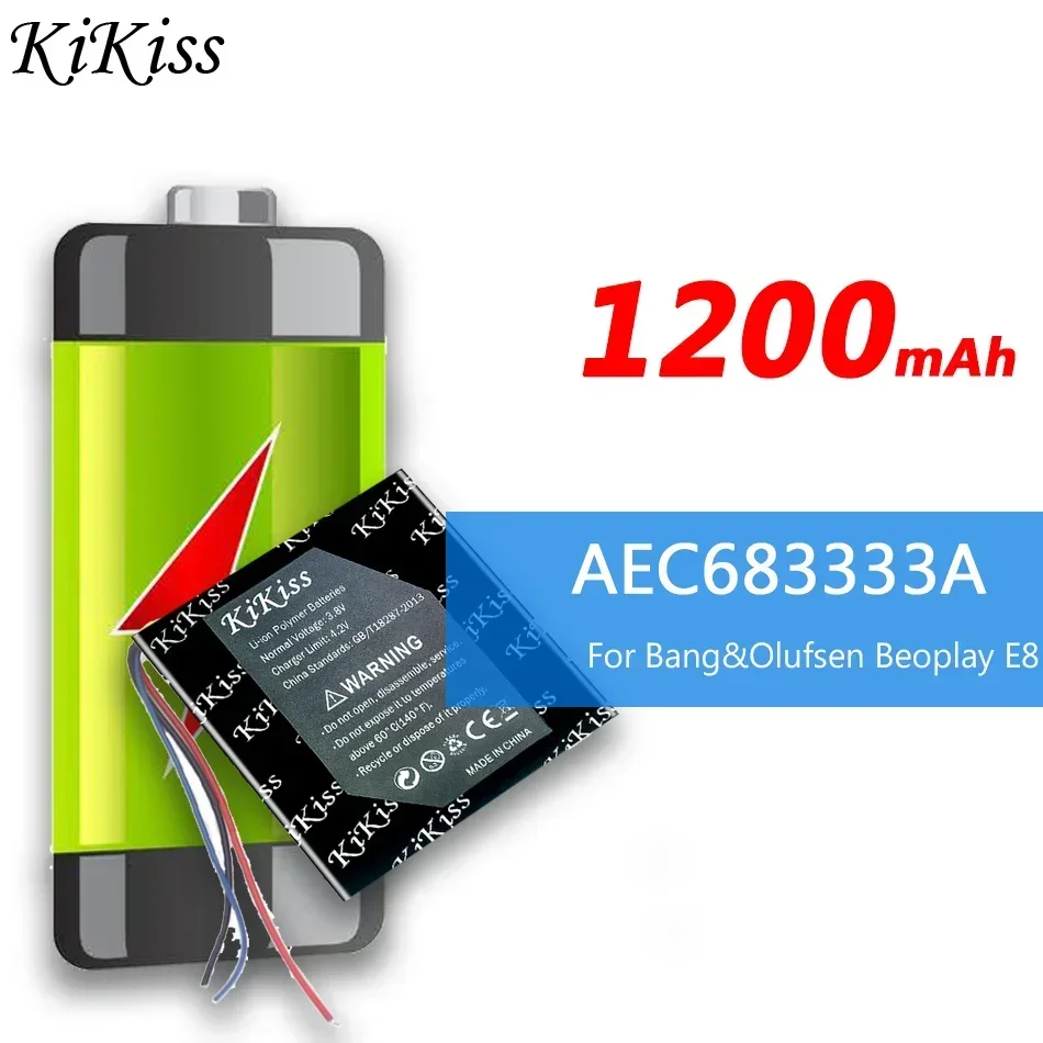 1200mAh KiKiss Rechargeable Battery AEC683333A for Bang&Olufsen Beoplay E8 TWS Replacement High Capacity Batteries