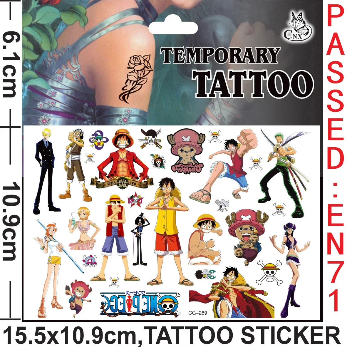 Knife of The Ghost Slam Dunk Master Conan One Piece Saint Anime Cartoon Children Tattoo Sticker Around The Second Element