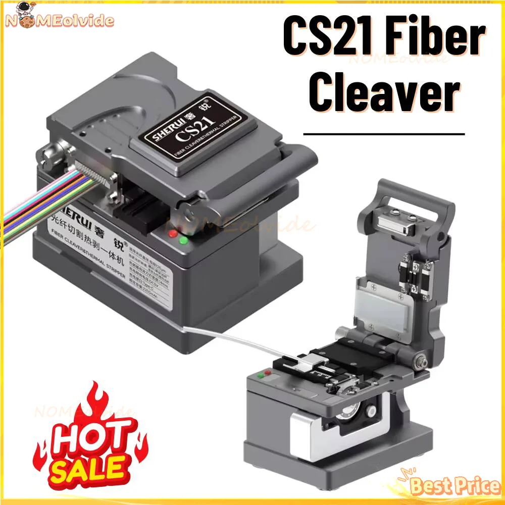 Fiber Cleaver Hot Stripper 2-in-1 Fiber Thermal Stripper Pliers Optical Cutter Knife Ribbon Fiber Optic All-in-one Machine Tool