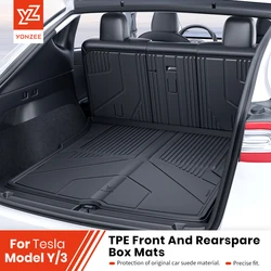 YZ For Tesla Model Y Model 3 All-Weather Waterproof TPE Seat Cover Foot Pad Trunk Mats 2021-2023 Tesla  Car Accessories