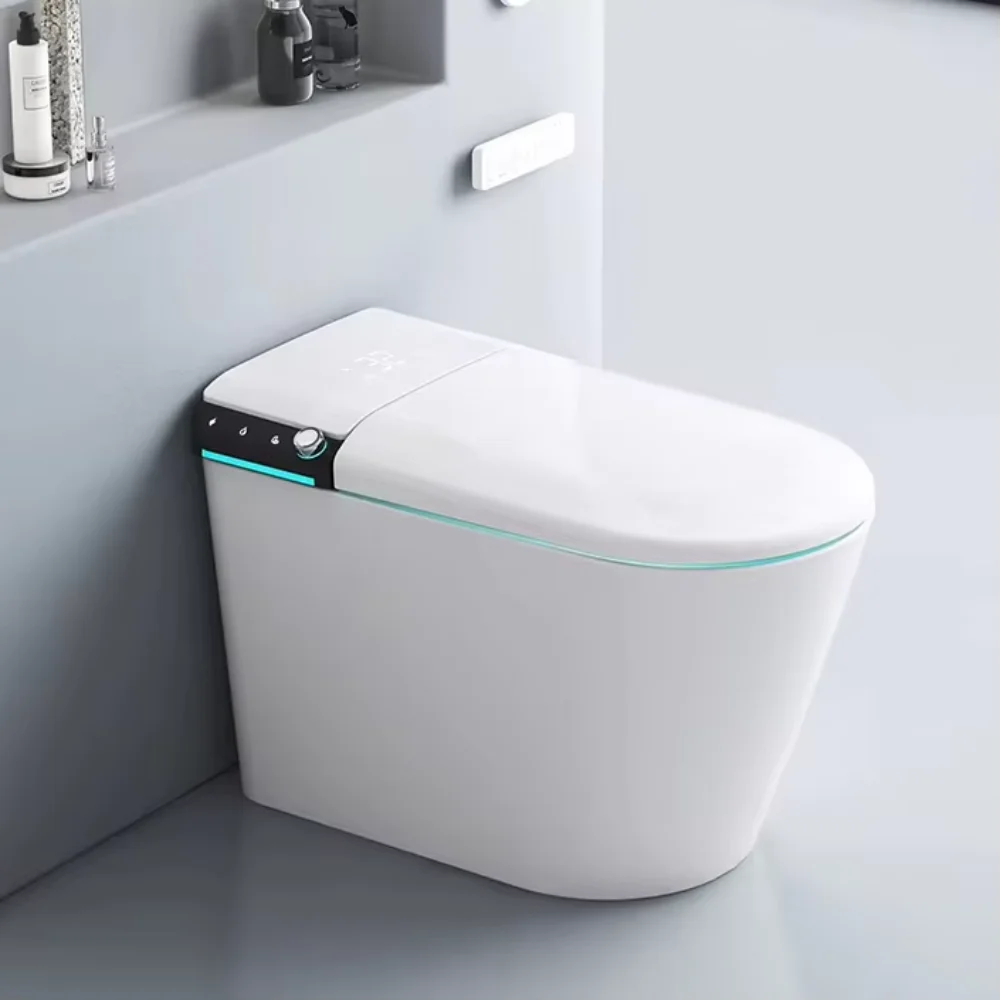 Fully automatic smart toilet for home, remote control, no water pressure restriction, integrated siphon flush with sensor,model