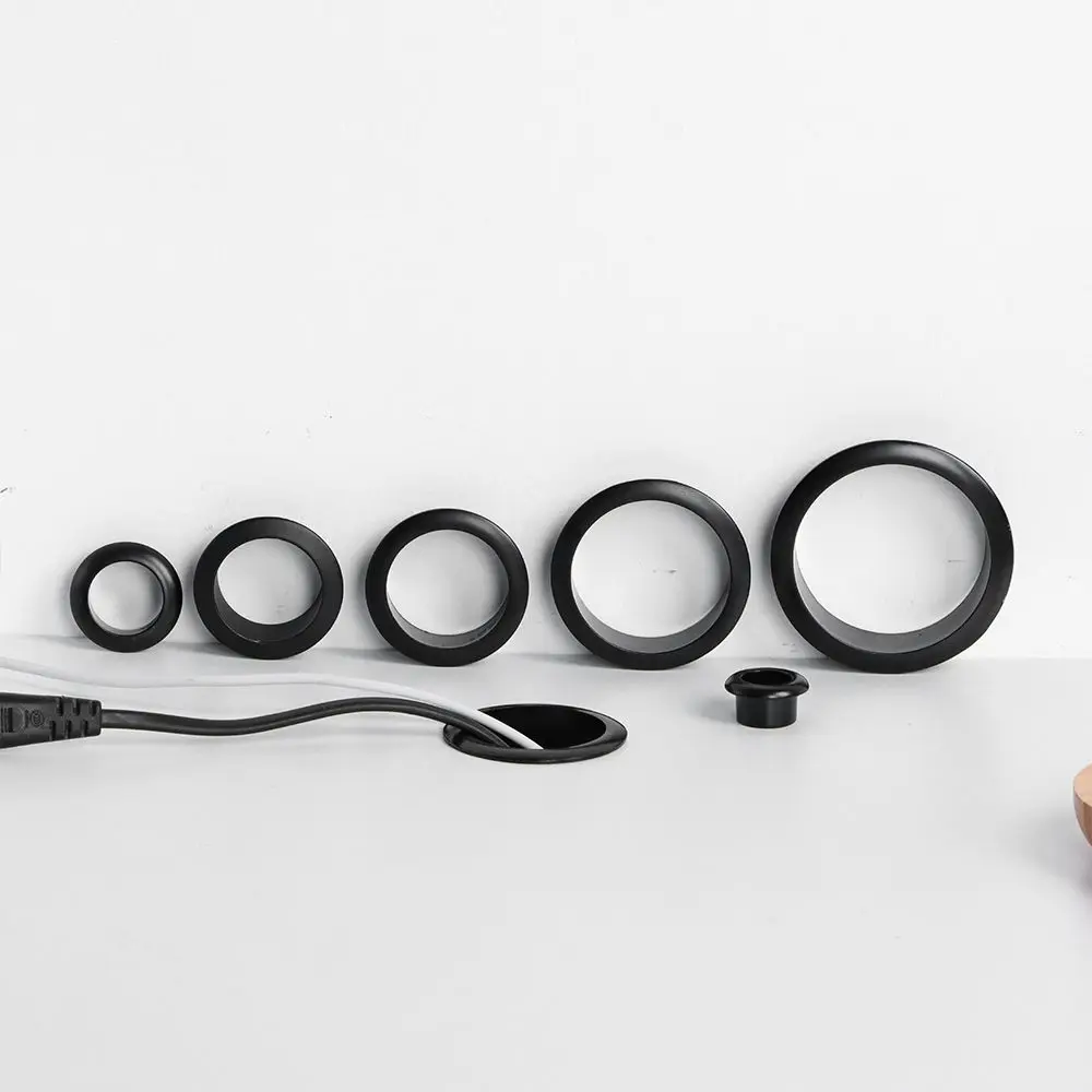 Zinc Alloy Hardware Office Cable Clamp Buckle Line Desk Table Cable Fastener Line Box Wire Hole Cover Computer Grommet