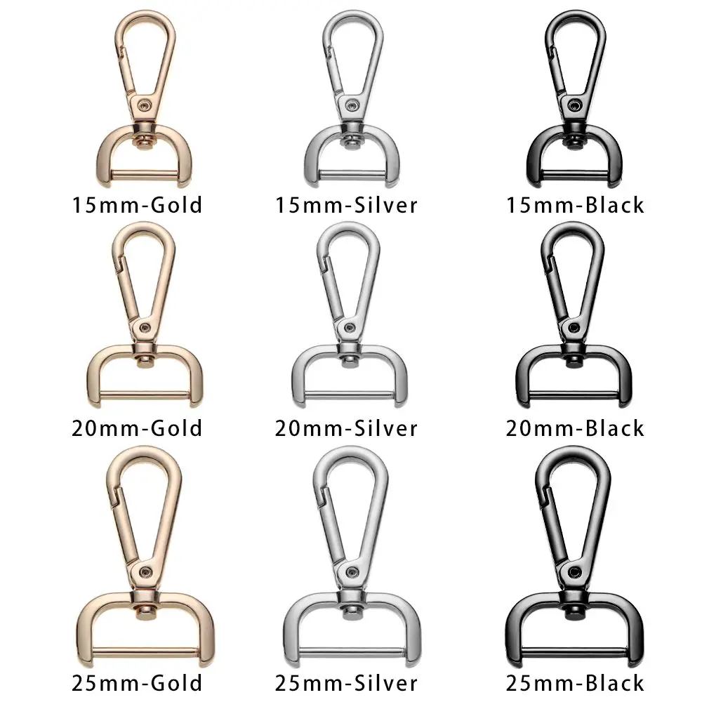 1Pcs Metal Detachable Snap Hook Lobster Clasp Screw Leather Craft Strap Bags Buckle Belt Handle Hardware Bag Part Accessories