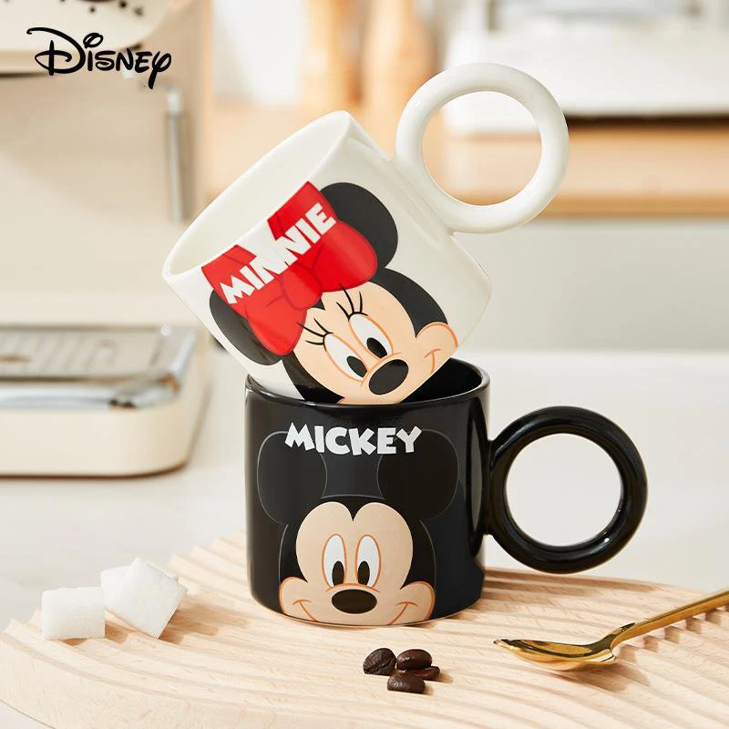 Disney Anime Mickey Minnie Ceramic Mug Cartoon Donald Daisy Duck Kawaii Drink Water Cups Couple Coffee Cup Kids Milk Mugs Gifts