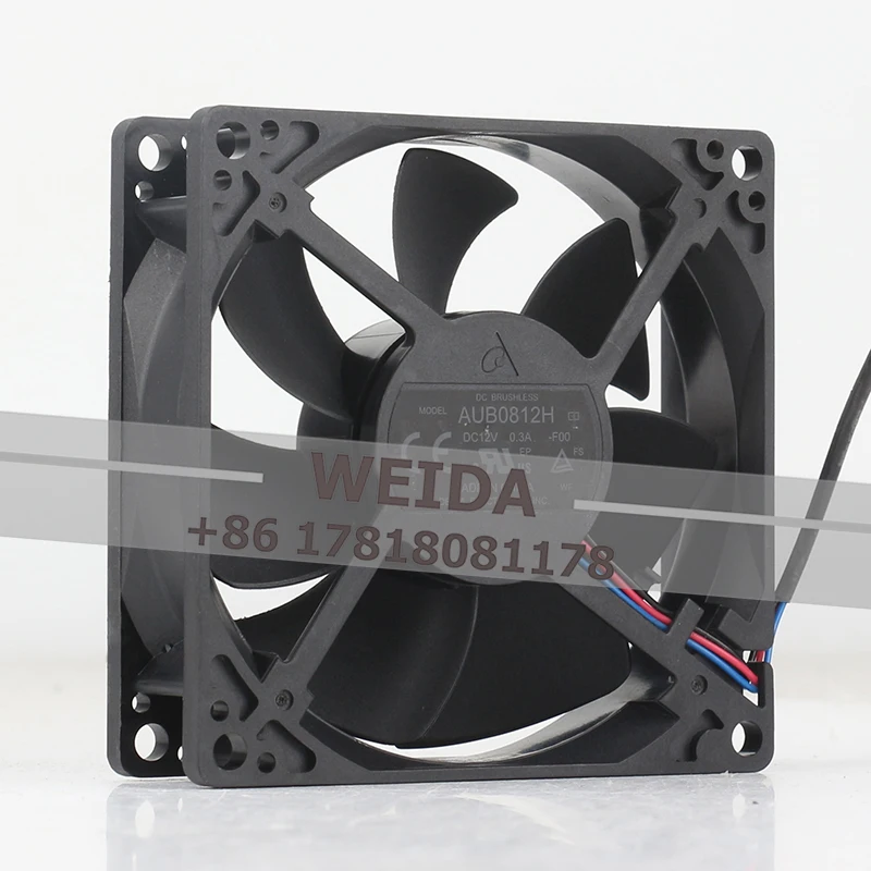 Delta 12V 0.30A Projector Speed Measurement Inverter 8CM Three-wire AUB0812H-F00 Cooling Fan