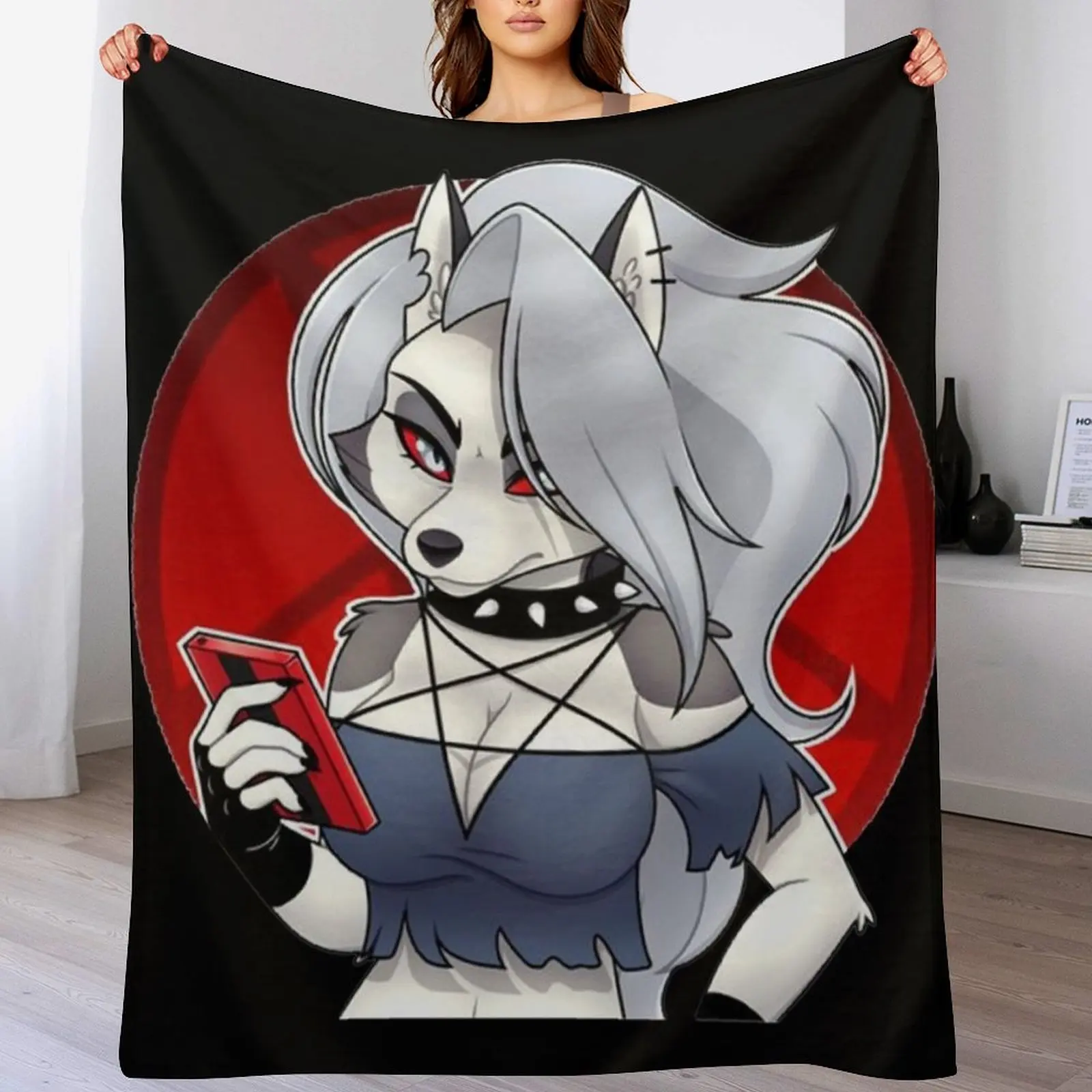 Helluva Boss Loona Throw Blanket Stylish Warm Blanket for Living Room Bedroom