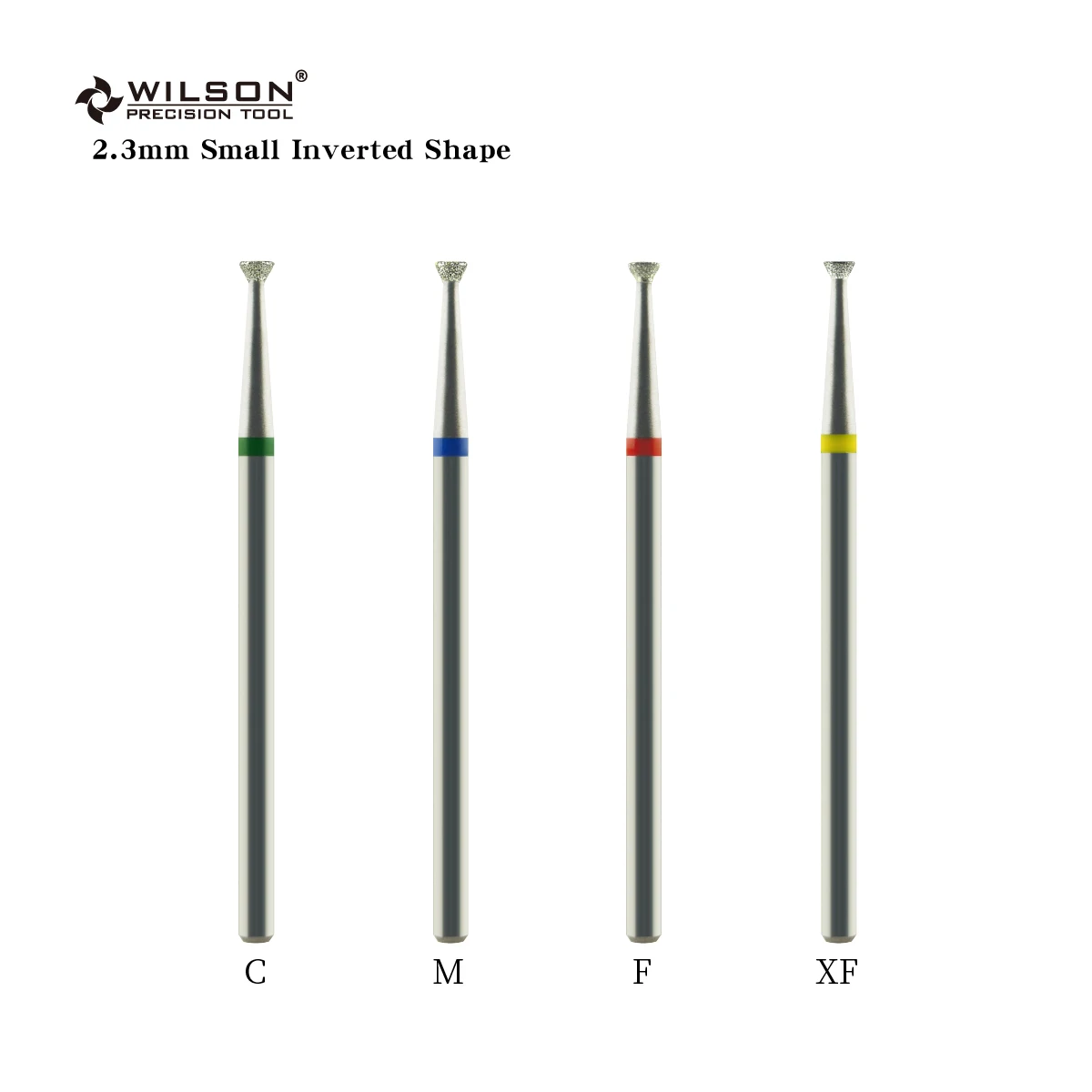 WILSON 2.3mm Small Inverted Shape high quality drill bit nail best selling nail bit drill Different kinds of diamond nail drill