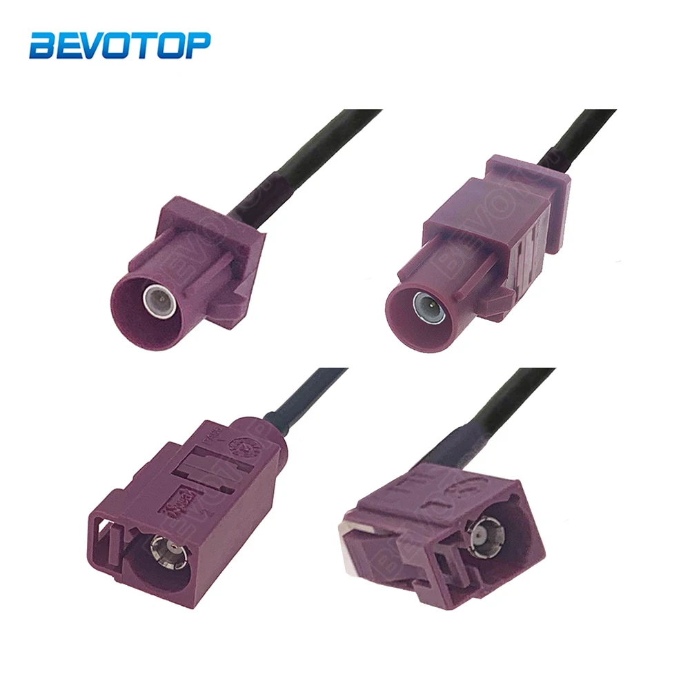 Bordeau RAL 4004 Fakra D macho/hembra 50 Ohm RG174 Cable de extensión de antena GSM RF Coaxial Pigtail para teléfono móvil GSM