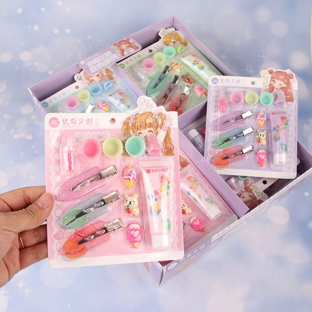 Homemade Hairpin Cream Glue Set Handmade Cute Mobile Phone Case Decoration Educational Resin DIY Supplies Girls Gift