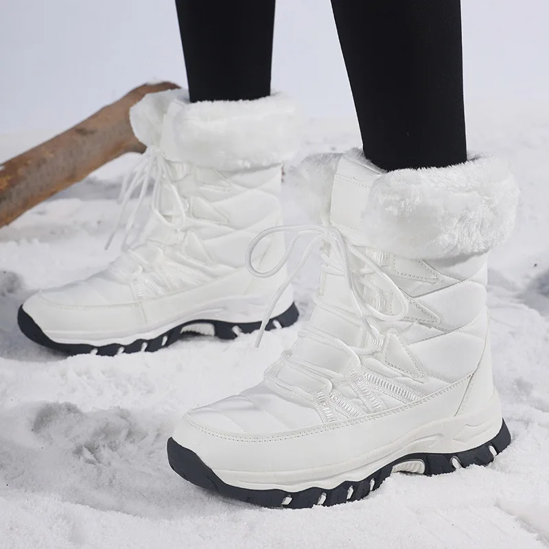 

Boots Woman 2025 Trend Snow Keep Warm Woman Shoes Platform Women Booties Plus Size Ankle Boots Plush Boots For Women Botas Mujer
