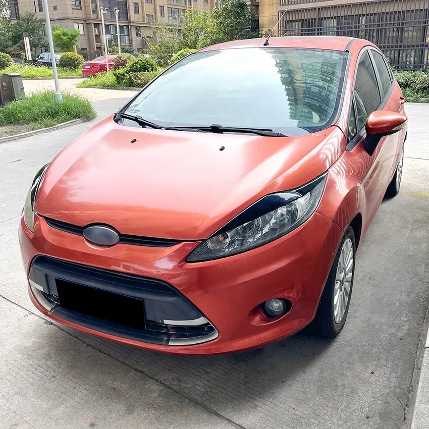 For Ford Fiesta MK6 2008-2012 Front Headlight Eyebrow Eyelids Light Stickers Lamp Cover ABS High Quality Accessories