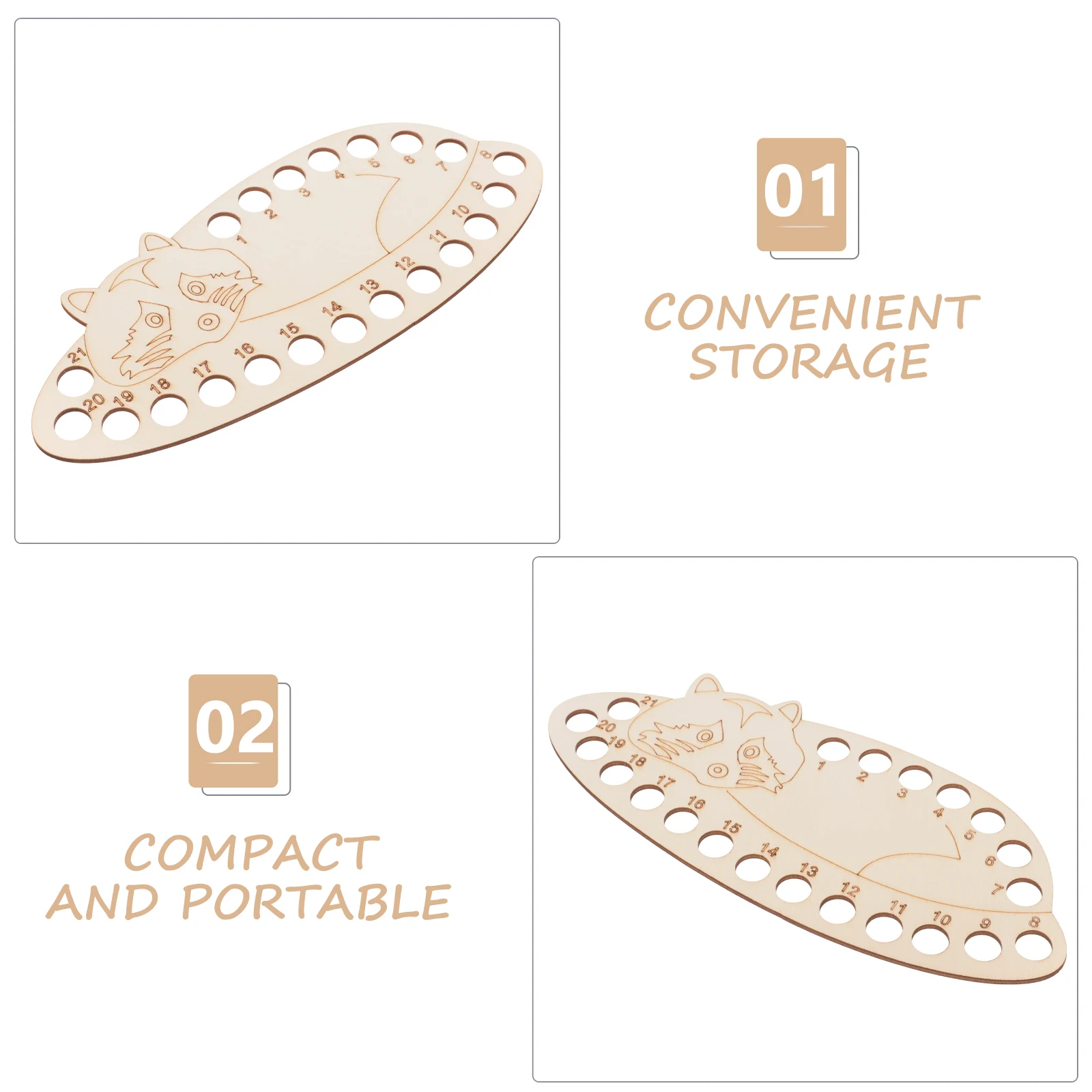 

2pcs Thread ganizer Wooden Winding Plate Embroidery Tool Brown Sewing Floss Holder Cross Stitch Accessories Portable Size No
