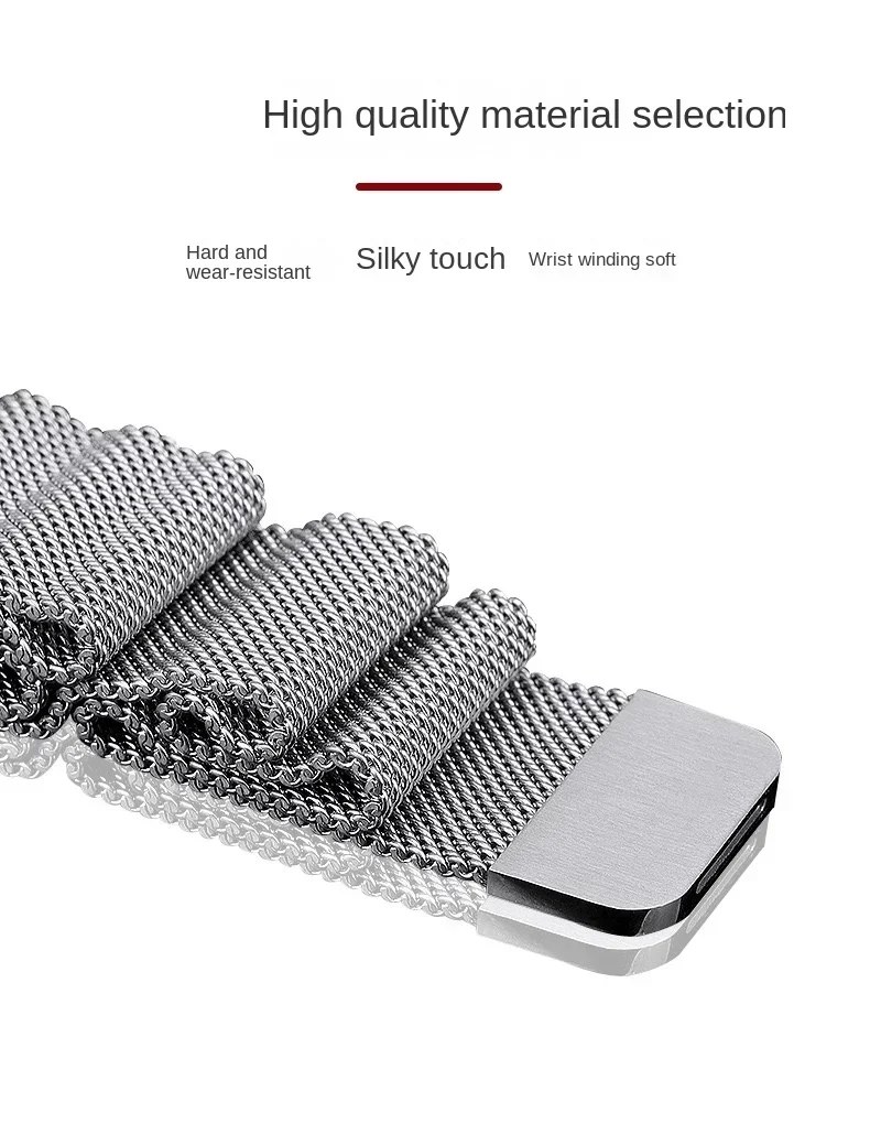2026 new Stainless Steel Milanese Strap Return Magnetic Bracelet 18mm/20mm/22mm Replacement Strap Suitable for smartwatches