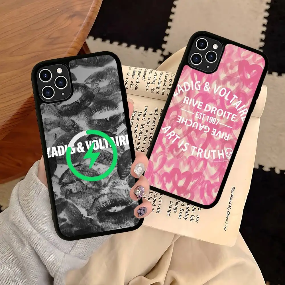 Funda Clásica con Logo Z-Zadig V-Voltaire para Magsafe, Magnética e Inalámbrica, para iPhone 17 Pro Max, 15 Plus, 14, 13, 12, 16 Pro