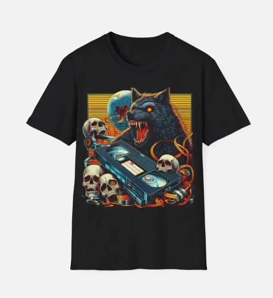 Retro Future Horror Werewolf T Shirt