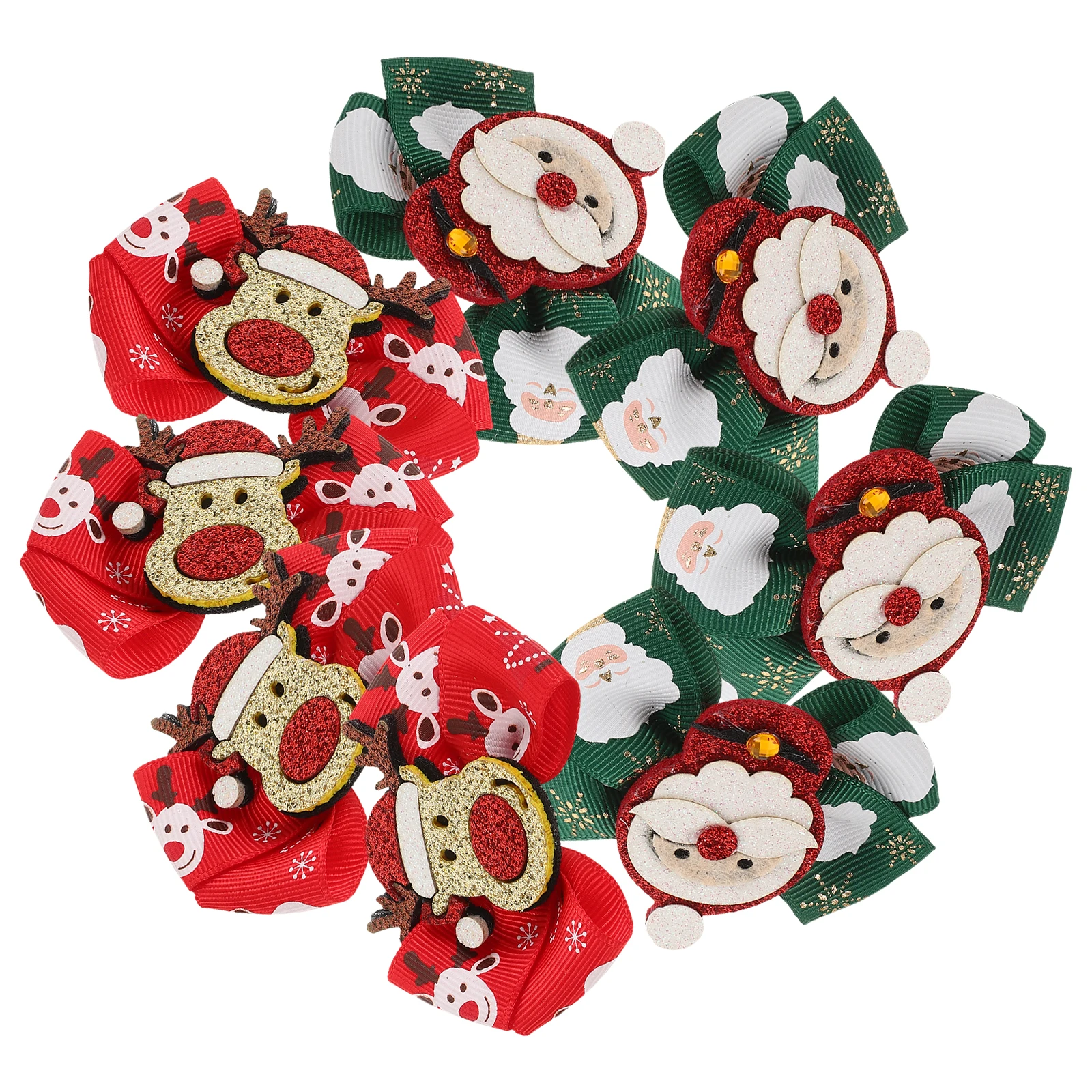 

8 Pcs 's Hairpin Holiday Bows for Girls Christmas Toddler Clips Accessories Adult Outdoor