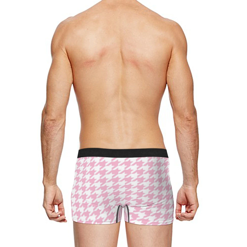 Houndstooth Men Underpants Man Breathable  Boxer Shorts Men's Panties Underwear Gift