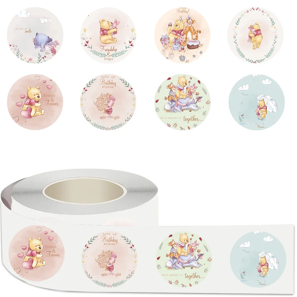 

500 Disney Cartoon Winnie the Pooh Series Alien Roll Stickers Decorative Phone Cases PVC Stickers Girl Gift