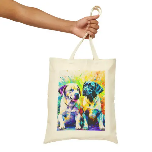 Sindax Labrador Retriever Dogs, Birthday & Valentine Gift, Cotton Canvas Tote Bag