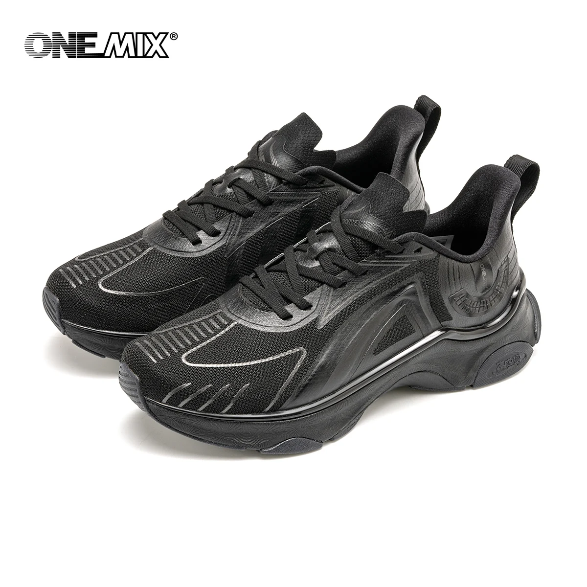 ONEMIX 2024 new IRON ARMOR  PRO Men Running Shoes Breathable Mesh Sport Shoes Lace Up Outdoor Jogging Shoes Fashion Sneakers
