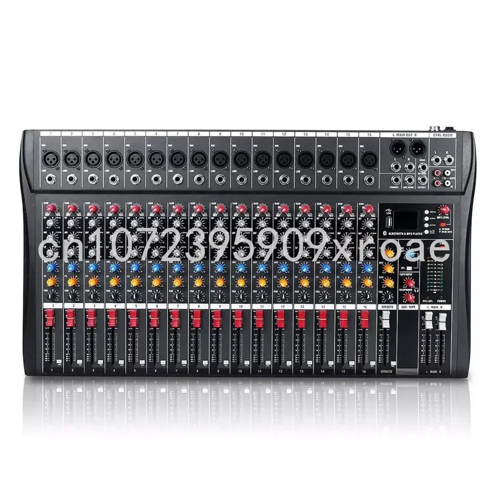 Professional Stage Recording USB Sound Card, 16-Channel Computer Stage Recording, High and Low Tone, Bluetooth, DJ Model, Number