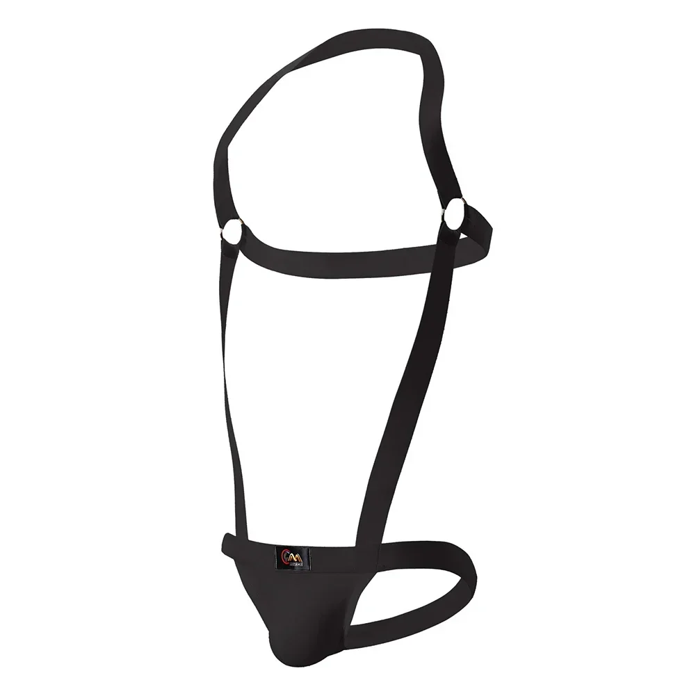 

Sexy Mens Erotic Lingerie Stage Halter Neck Ring Bodysuit Underwear Suspenders Backless Briefs Tights Leotard Stretch Bodycon
