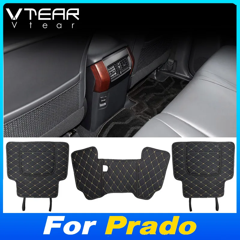 

Vtear For Toyota LAND CRUISER Prado 150 seat Anti-kick mat cover decoration Anti-dirty accessories car frame interior parts 2020