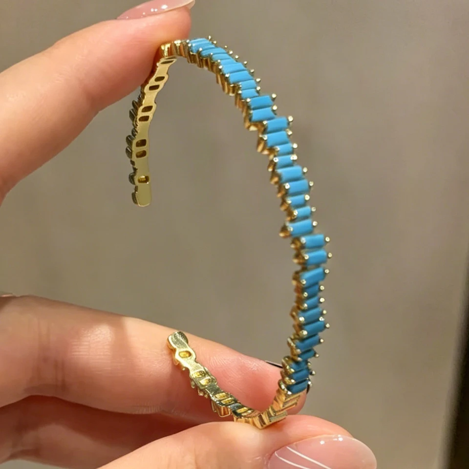 3pcs AAA Cubic Zirconia Adjustable Open Bangle Bracelets