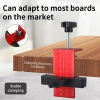 Cabinet Door Installation Positioner Jig Adjustable Length Aluminum Alloy Hardware Mounting Tool for Precise Drilling B03E