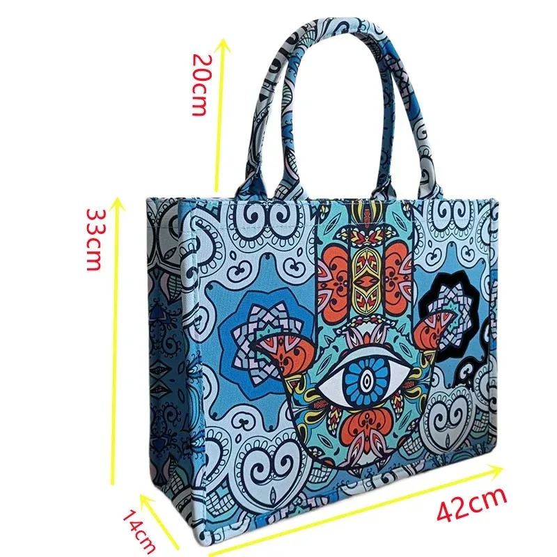 2024 New Trendy Canvas Casual Handbag Women\'s Shoulder Bag Outdoor Handheld Tote Bag