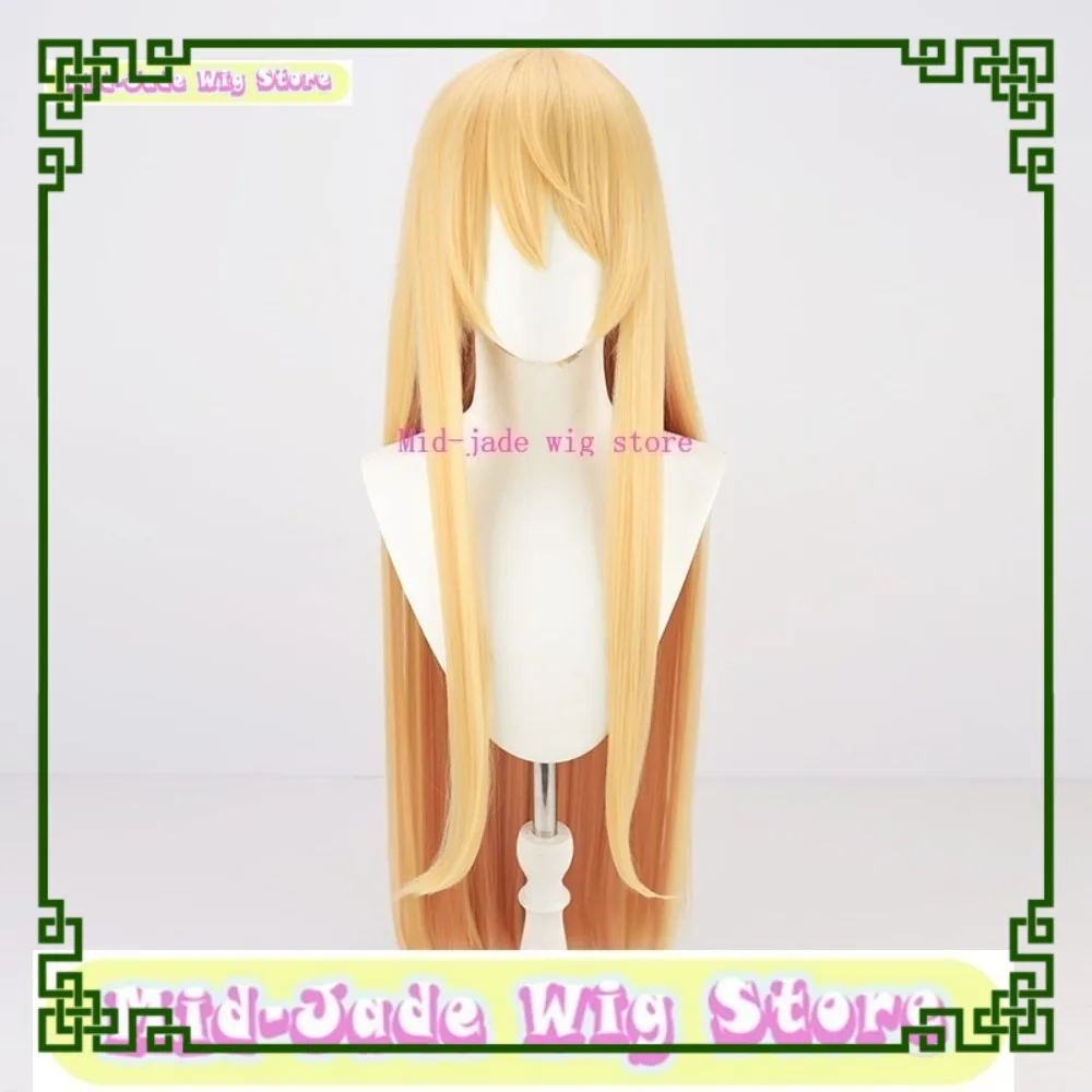 Parrucca cosplay Pomu RainPuff Filamento lungo Demone Capelli dorati Giochi anime di Halloween Giochi di ruolo Costumi e oggetti di scena