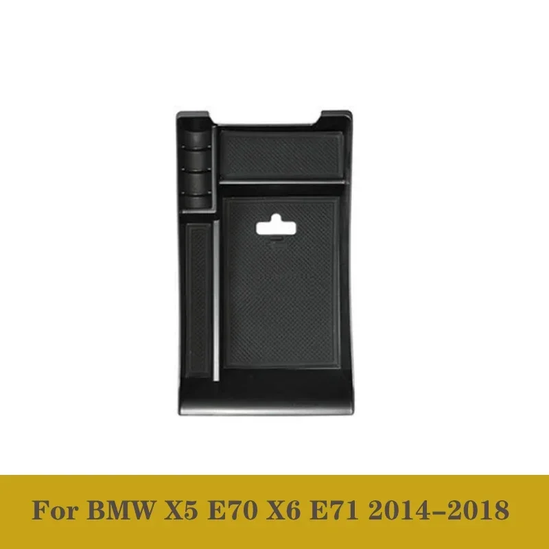 For BMW X5 E70 X6 E71 2014 - 2018 Car Styling Plastic Interior Armrest Storage Box Container Tray Car Accessories