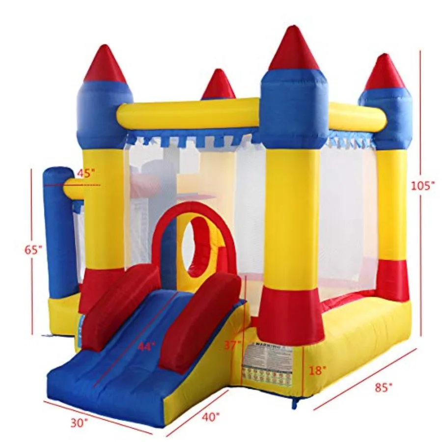 Opblaasbaar springhuis Kid Activity Center Crayon Design glijbaan- en springspel