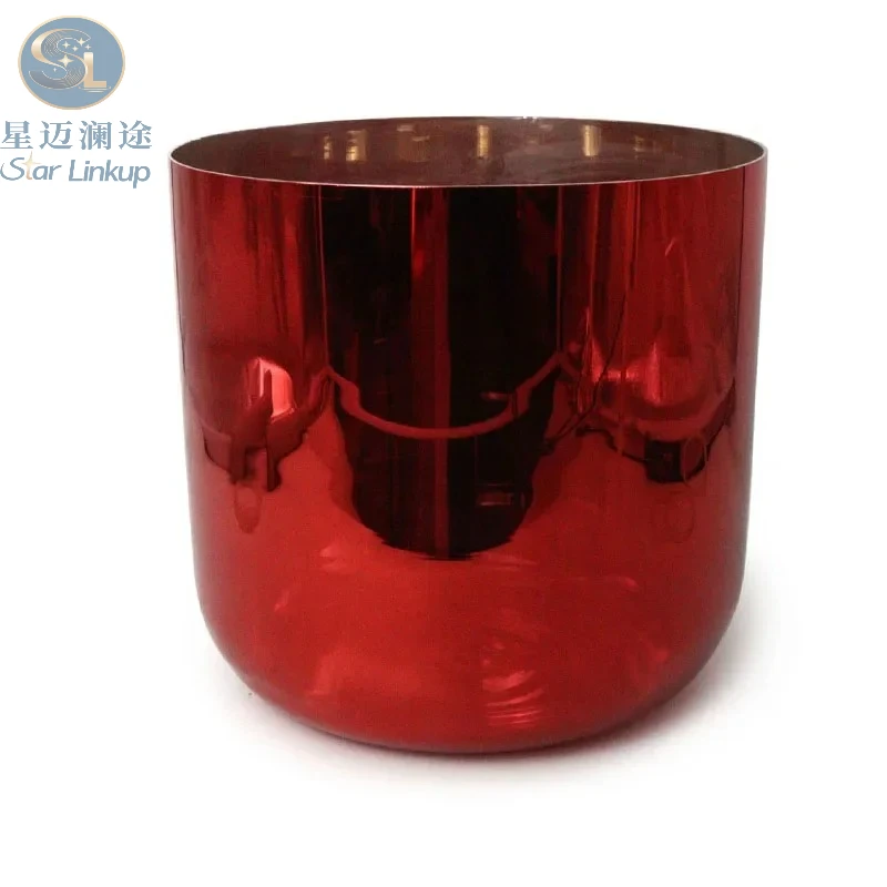 Star Linkup Tibetan Quartz Copper Alchemy Singing Bowl, Vibrational Sound Healing Percussion Instrument, Yoga Meditation Crystal Music Singing Bowl for Chakra Balancing, Stress Relief, Aura Cleansing & Spiritual Sound Bath Therapy Comes with Rubber Mallet