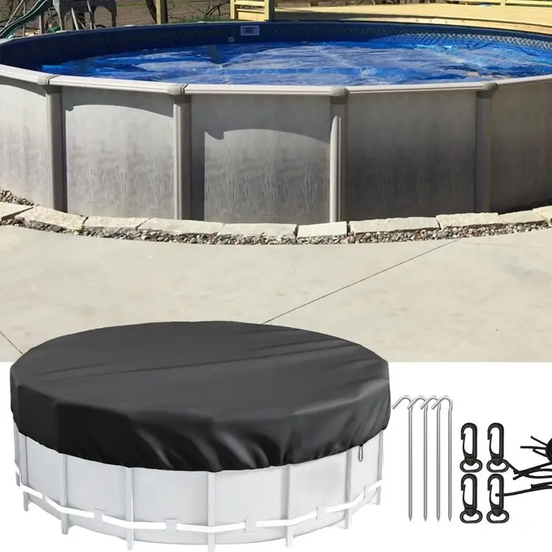 

8/10/12FT Round Swimming Pool Covers For Above Ground Pools Hot Tub Cover Solar Covers Heavy Duty Tear Resistant Pool Cover