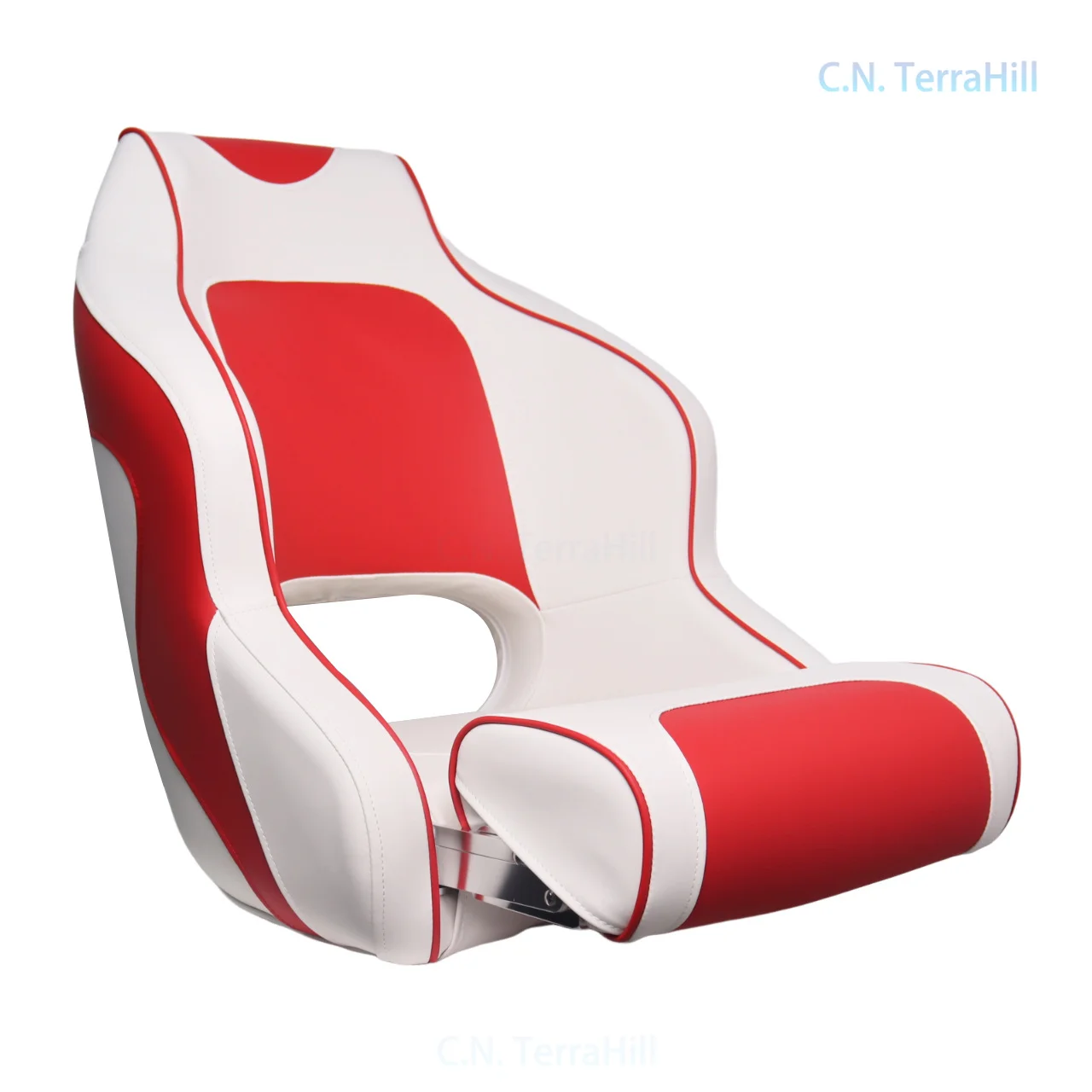 Waterproof PVC Leather Boat Chair with Leg Rest Marine Boat Seat for Yacht Fishing Model 86575-6WR